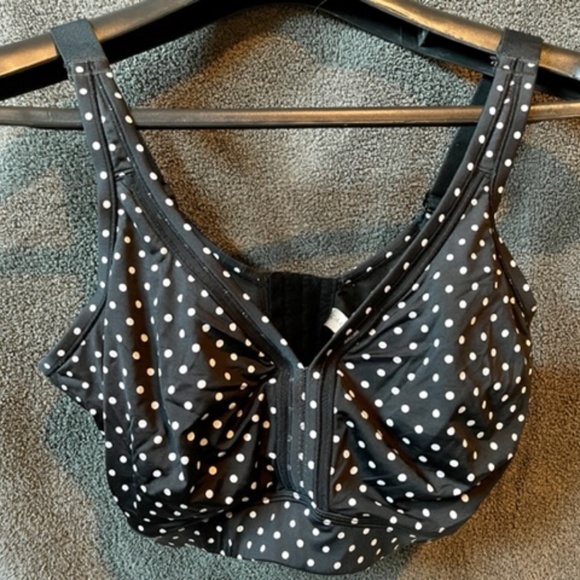 Lane Bryant / Casique Cooling No Wire Black & White Polka Dot Bra! 38ddd - Picture 2 of 4